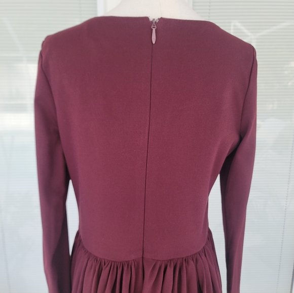 La Femme En Noir Marilyn Swing Dress In Oxblood - Picture 7 of 12